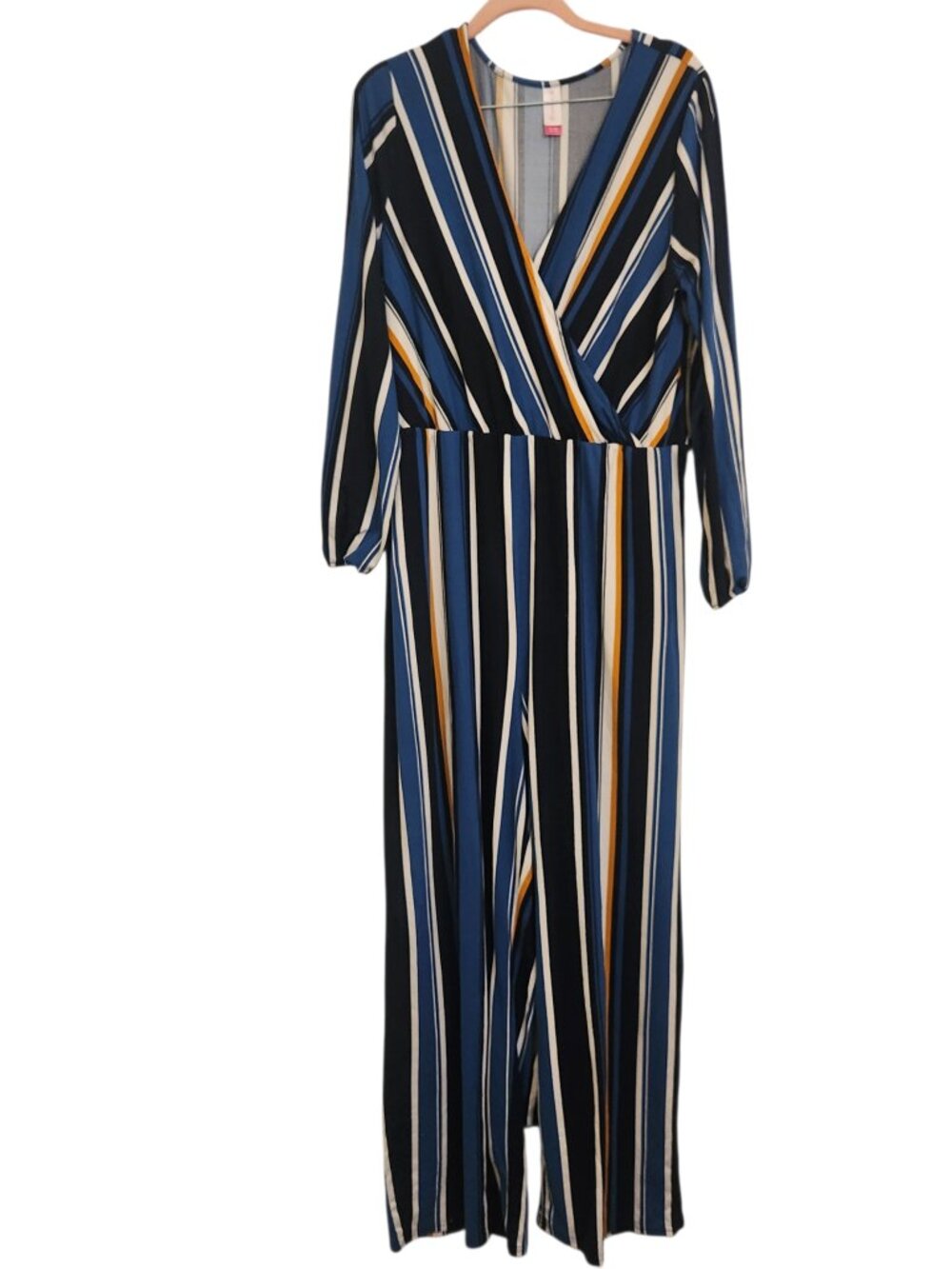 No Boundaries Cold Shoulder Striped Jumpsuit Size XL (15-17) - Picture 5 of 8